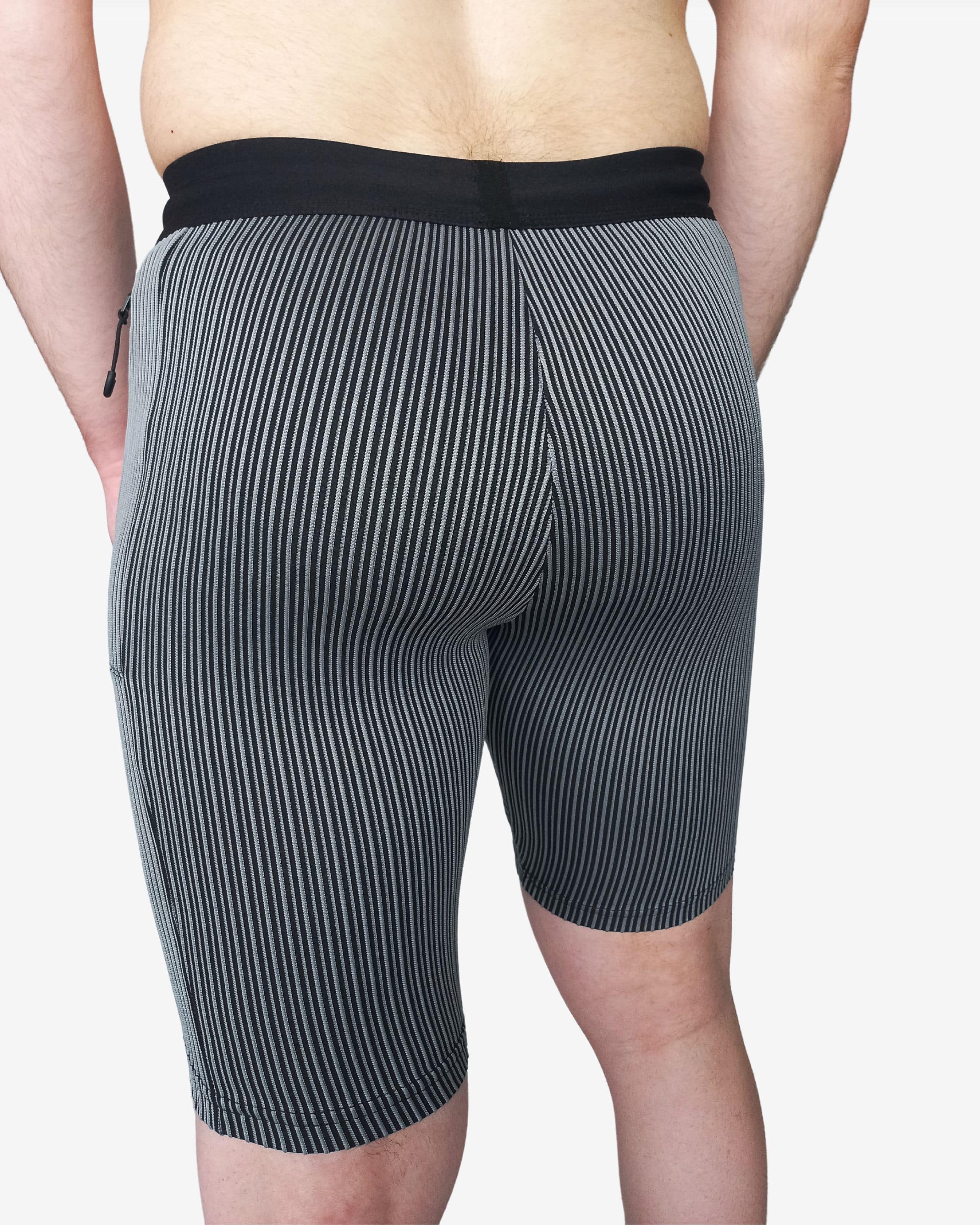 pantaloncini da running aderenti imprun airflow da uomo immagine posteriore