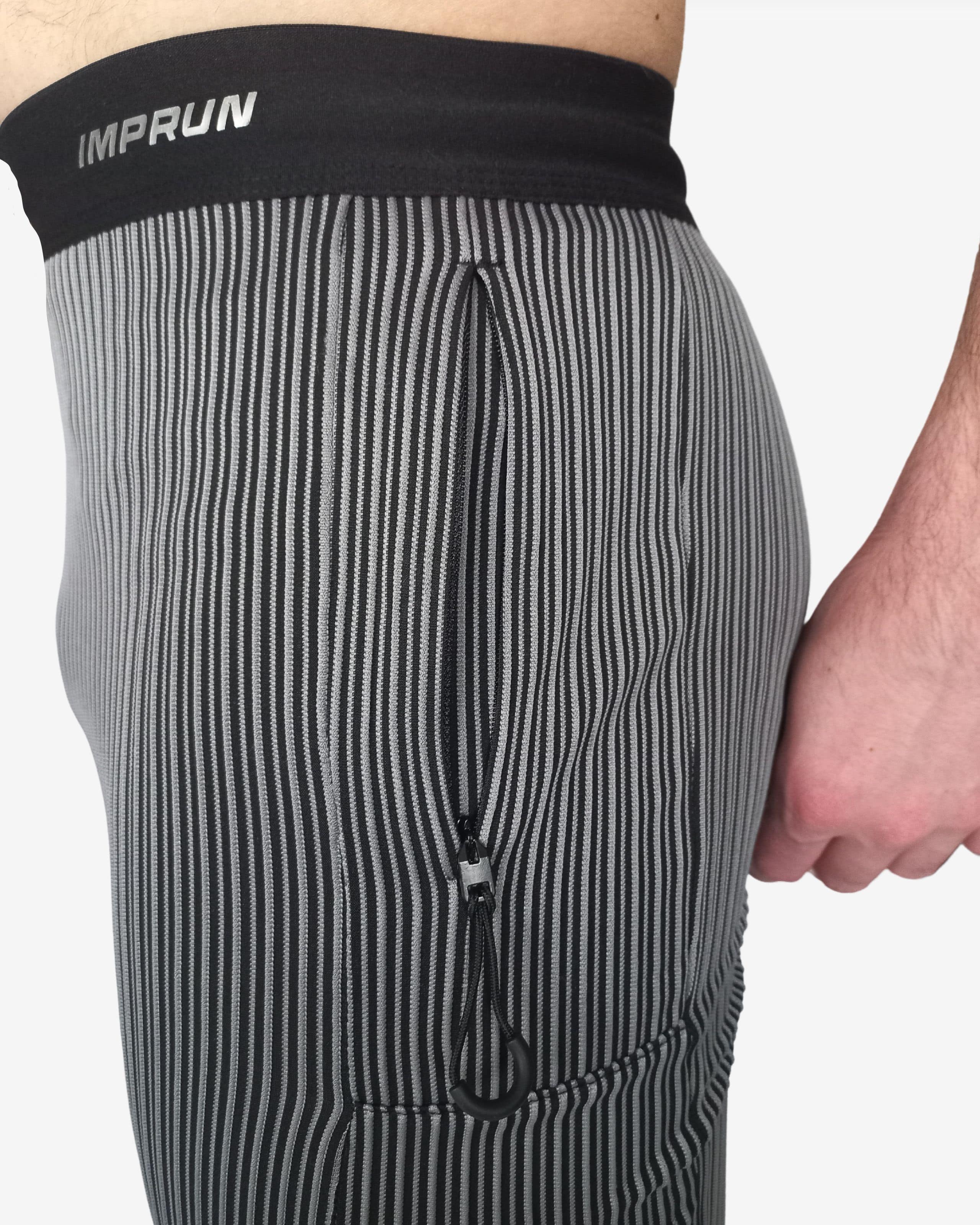 4505 - Icon - Leggings Corti A Coste Senza Cuciture Da 20 Cm Neri Ad Asciugatura Rapida - Foto 11