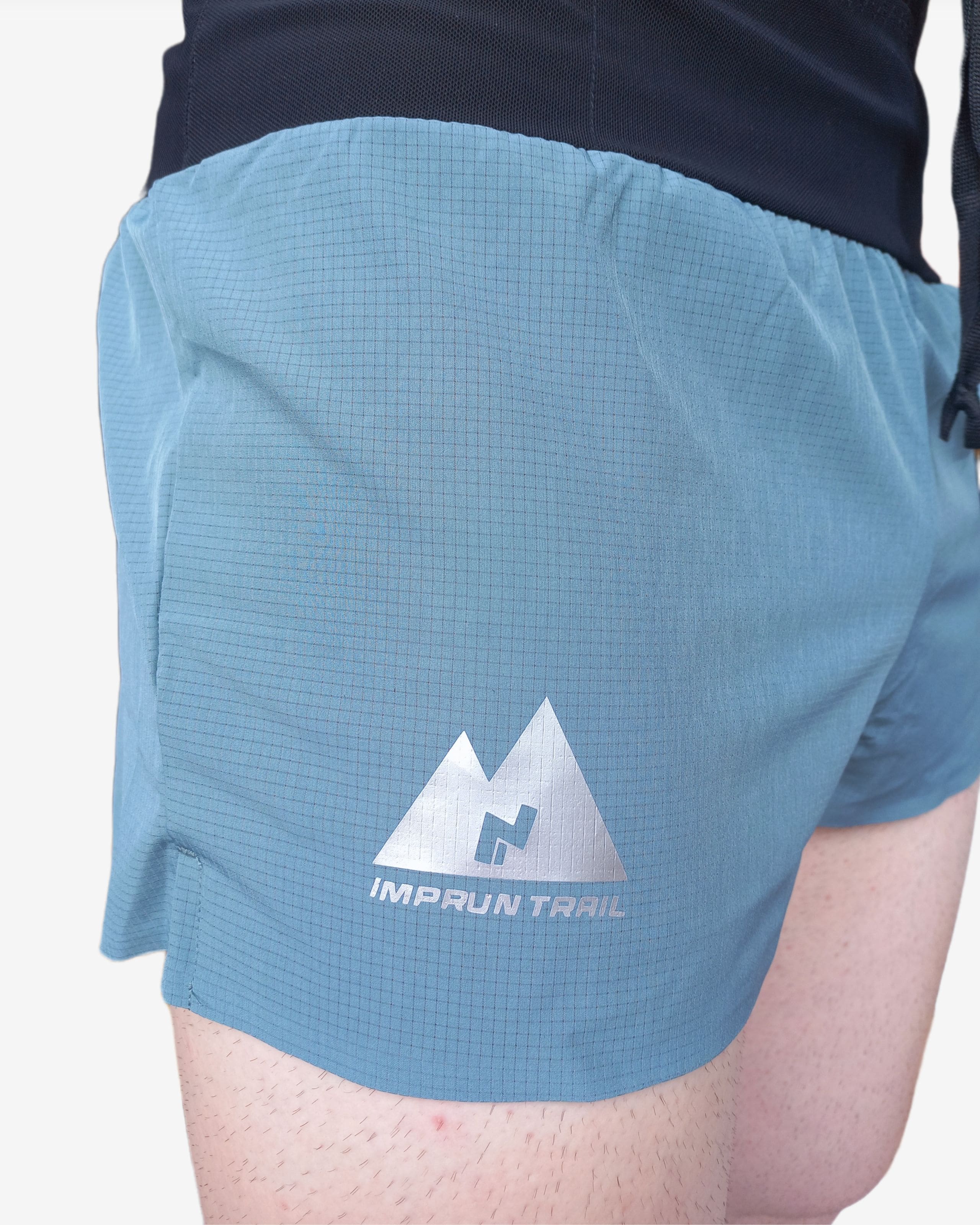 Pantaloncini trail running imprun-trail da uomo dettaglio logo